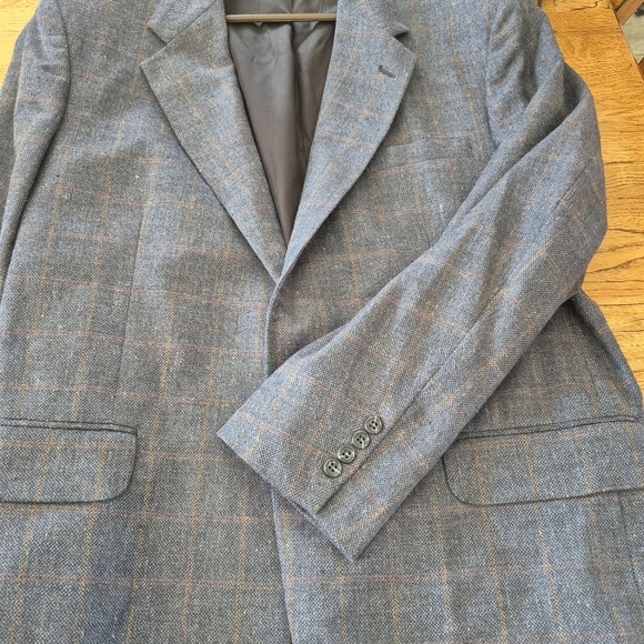 Stafford Blue Checkered Blazer - Picture 5 of 7